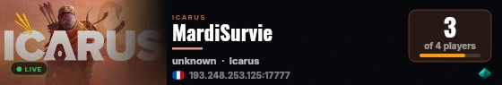 MardiSurvie live status badge