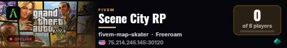 Scene City RP live status badge