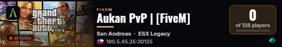 Aukan PvP | [FiveM] live status badge