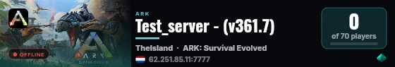Test_server - (v361.7) live status badge