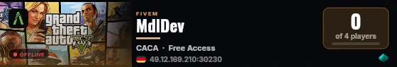 MdlDev live status badge