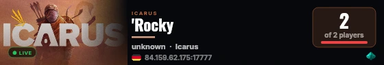 'Rocky live status badge