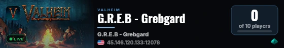 G.R.E.B - Grebgard live status badge