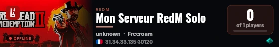 Mon Serveur RedM Solo live status badge