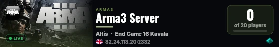 Arma3 Server live status badge