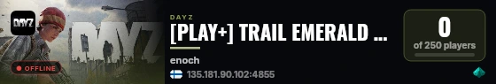 [PLAY+] TRAIL EMERALD — PVE — LOOT++ — EVENTS — TRADER & GUNS #2 live status badge