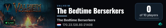 The Bedtime Berserkers live status badge