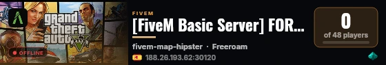 [FiveM Basic Server] FORAJIDOS RP live status badge