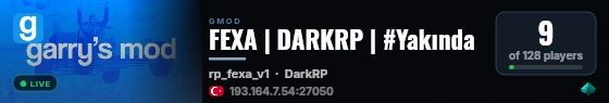 FEXA | DARKRP | #Yakında live status badge