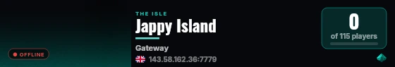 Jappy Island live status badge
