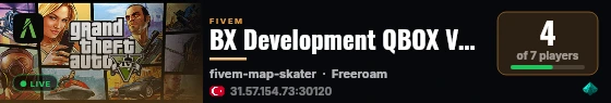 BX Development QBOX V1 Beta live status badge