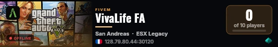 VivaLife FA live status badge
