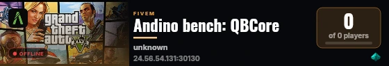 Andino bench: QBCore live status badge