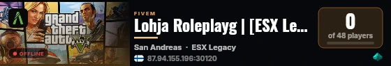 Lohja Roleplayg | [ESX Legacy] live status badge