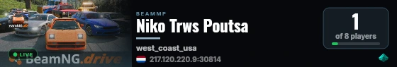 Niko Trws Poutsa live status badge