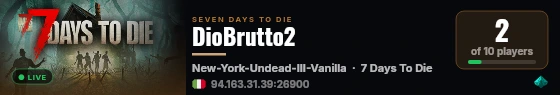 DioBrutto2 live status badge