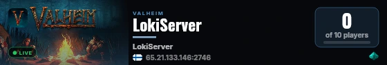 LokiServer live status badge