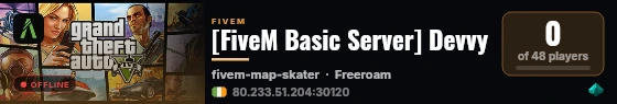 [FiveM Basic Server] Devvy live status badge