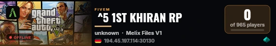  ^5 1ST KHIRAN RP  live status badge
