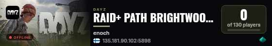 RAID+ PATH BRIGHTWOOD :: LOOT++ :: CARS+ :: GUNS++ :: PVPVE live status badge