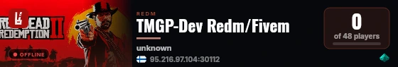 TMGP-Dev Redm/Fivem live status badge