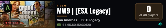 MW9 | [ESX Legacy] live status badge