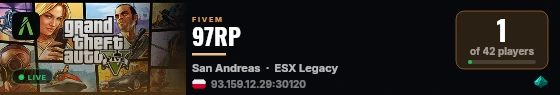 97RP live status badge