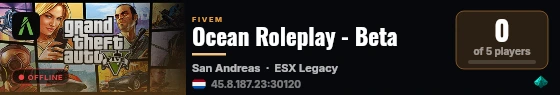 Ocean Roleplay - Beta live status badge