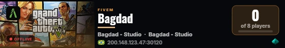 Bagdad live status badge