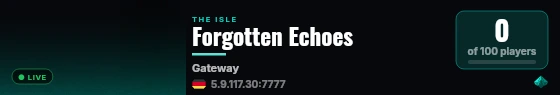 Forgotten Echoes live status badge