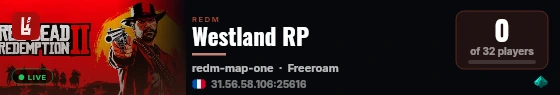 Westland RP live status badge