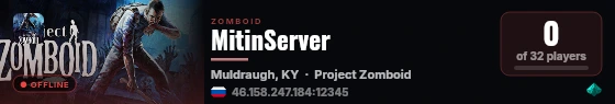 MitinServer live status badge