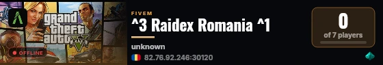 ^3 Raidex Romania ^1 live status badge
