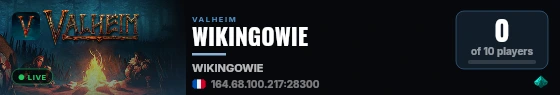 WIKINGOWIE live status badge