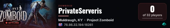 PrivateServeris live status badge