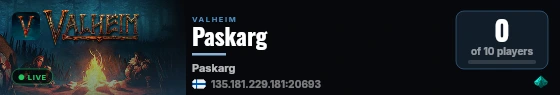 Paskarg live status badge