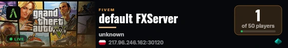 default FXServer live status badge