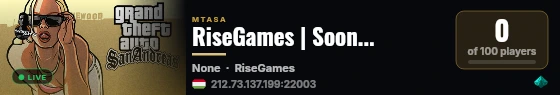 RiseGames | Soon... live status badge