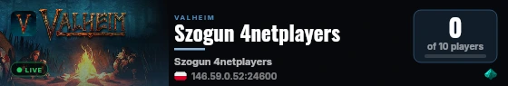 Szogun 4netplayers live status badge
