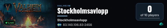 Stockholmsavlopp live status badge