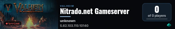 Nitrado.net Gameserver live status badge