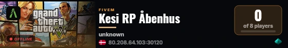 Kesi RP Åbenhus live status badge