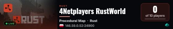 4Netplayers RustWorld live status badge