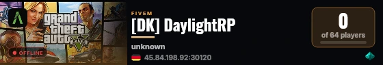 [DK] DaylightRP live status badge
