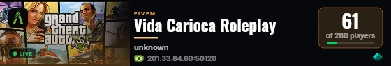Vida Carioca Roleplay live status badge
