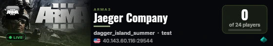 Jaeger Company live status badge
