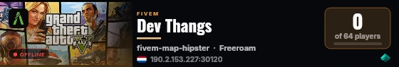 Dev Thangs live status badge