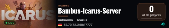 Bambus-Icarus-Server live status badge