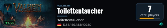 Toilettentaucher live status badge