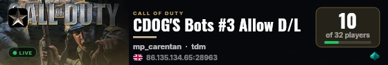 CDOG'S Bots #3 Allow D/L live status badge